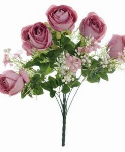 Bouquet rose Blanc Mariclo L 35 x P 35 x H 52 cm Rosa