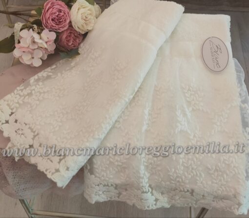 Coppia spugna Blanc Mariclo Ingres Collection Panna