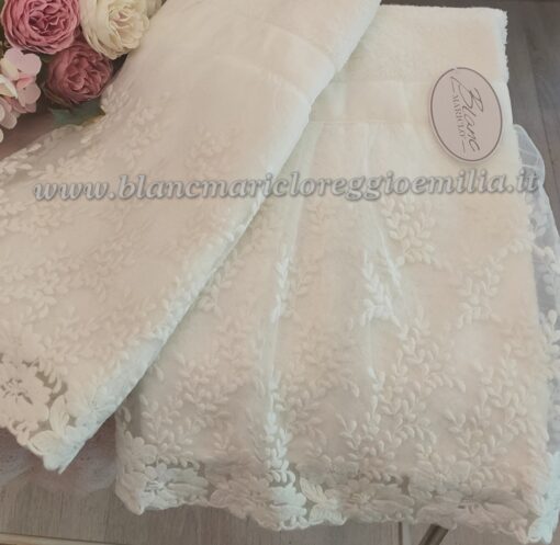 Coppia spugna Blanc Mariclo Ingres Collection Panna