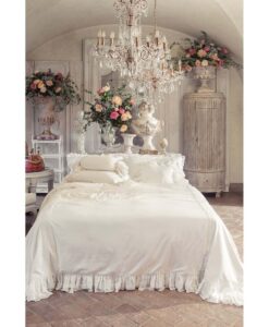 copripiumino matrimoniale misto lino Blanc Mariclo Tiepolo Collection Avorio