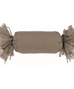 Cuscino caramella misto lino con gale Blanc Mariclo Tiepolo Collection