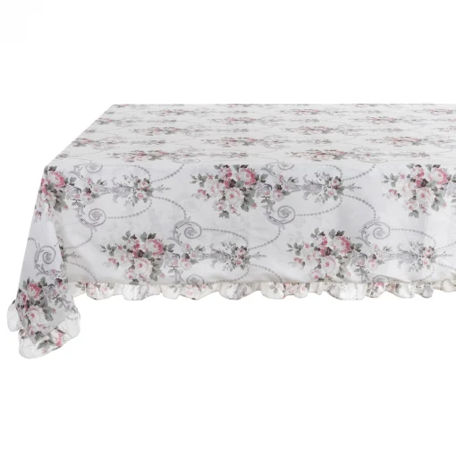 Tovaglia con gala Blanc Mariclo Vintage Floral 160x240 cm