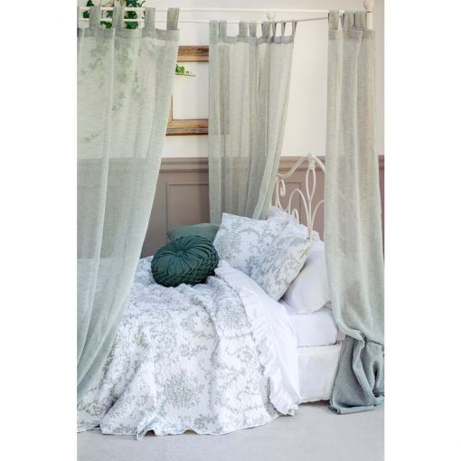 Cuscino stampato Blanc Mariclo Toile de Jouy Verde Fango 45x45 cm