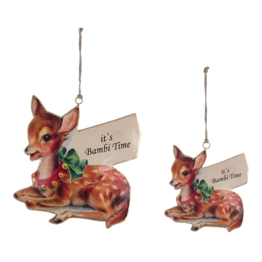 Set 2 Decori metallo Blanc Mariclo Dear Bambi Collection