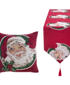 Runner e cuscino natalizio Babbo Natale Blanc Mariclo Santa Claus