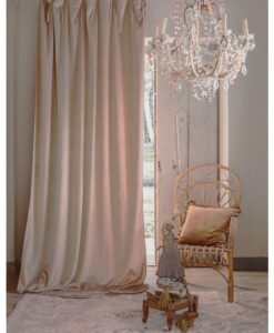 Tenda velluto Blanc Mariclo con lacci Morbido Sonno 150x290 cm Beige A3358899TO