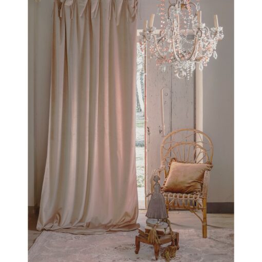 Tenda velluto Blanc Mariclo con lacci Morbido Sonno 150x290 cm Beige A3358899TO