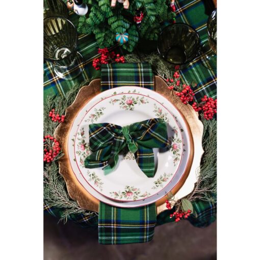 Set 6 tovaglioli Blanc Mariclo Tartan Verde Madison Avenue