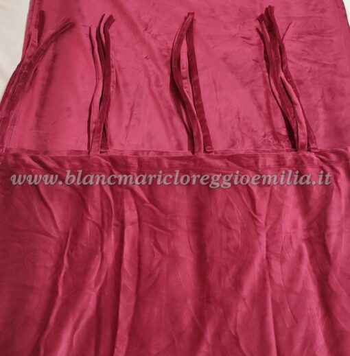 Tenda velluto Rosso Blanc Mariclo con lacci Morbido Sonno 150x290 cm