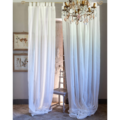 Tenda ricamata Blanc Mariclo Spring Time Collection