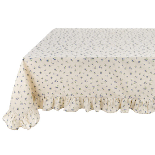 Tovaglia rettangolare con gala Blanc Mariclo Floret 170x210 cm Blu