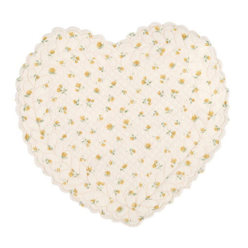 Tovaglietta cuore boutis Blanc Mariclo Floret Collection 42x42 cm Giallo