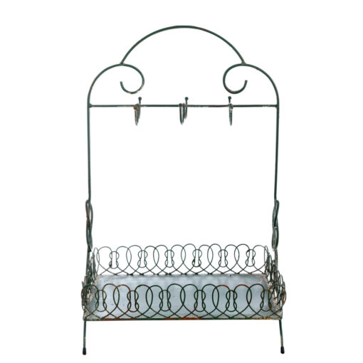 Cestino in ferro porta oggetti Blanc Mariclò Villa Curonia Collection 38x25xh62 cm