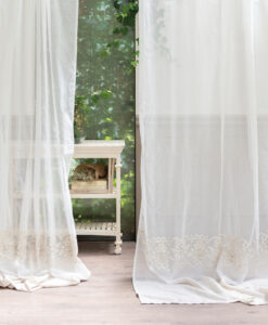 Tenda velluto Blanc Mariclo con lacci Morbido Sonno Collection 150x290 cm  Beige - Blanc MariClo' Reggio Emilia