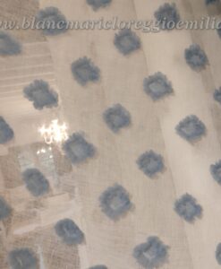 Tenda Blanc Mariclo pom pom azzurri 150x290 cm Amore Irrazionale