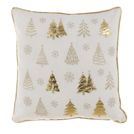 Cuscino ricamato Blanc Mariclo Alberi di Natale 40x40 cm