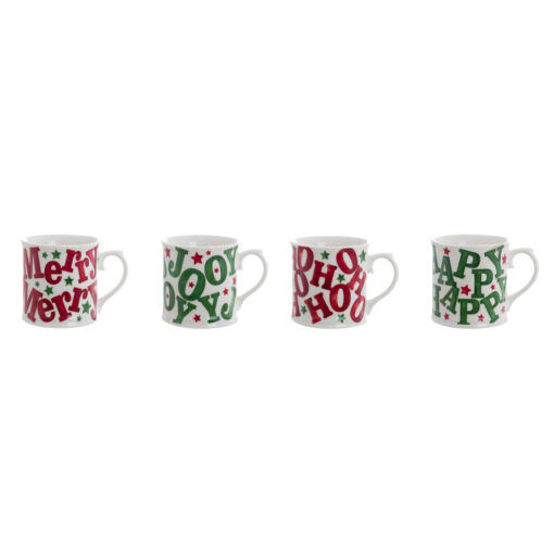 Set 4 Tazze mug assortite Blanc Mariclo Oh Holy Night Collection