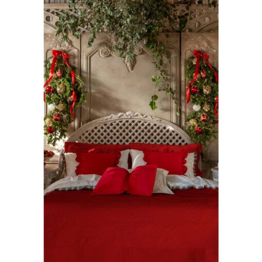 Cuscino Blanc Mariclo Fiocco Morbido Sonno Collection 45x60 cm Rosso