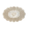 Tovaglietta ovale in lino ricamata Blanc Mariclo Dentelle Collection 35x50 cm Ecrù