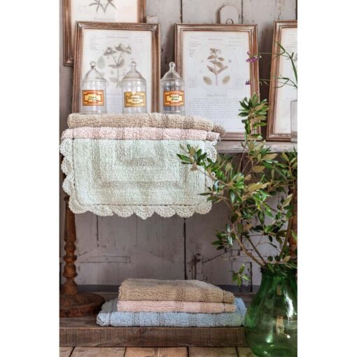 Tappeto rettangolare con crochet Blanc Mariclò My Soft Dream Collection 60x120 cm Beige