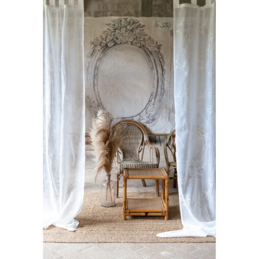 Tenda ricamata Blanc Mariclo Audrey Collection 140x290 cm Panna