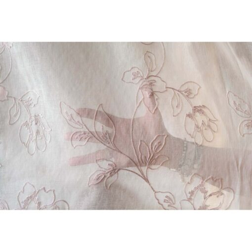 Tenda ricamata Blanc Mariclo Audrey Collection 140x290 cm Rosa