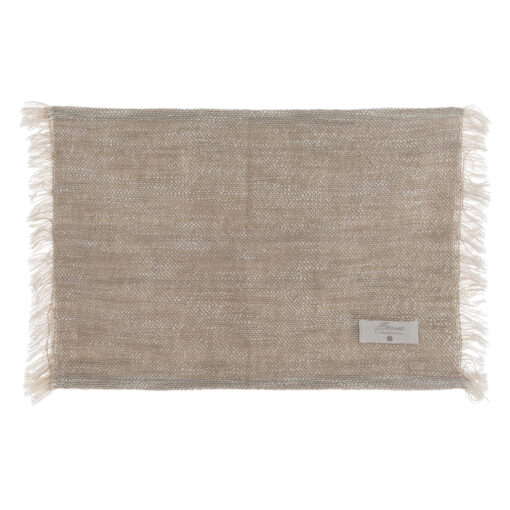 Tovaglietta cotone con frange Blanc Mariclo Natural Soul 38x48 cm