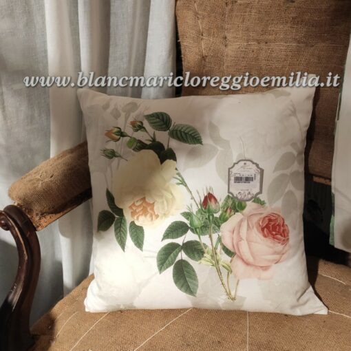 Cuscino Blanc Mariclo Le Rose del Borgo 45x45 cm