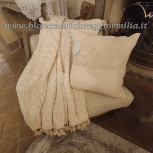 Copritutto con pizzo Blanc Mariclo Dentelle Collection Naturale 135x175 cm