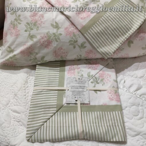 Completo letto 2 piazze Blanc Mariclo Blooming Poetry