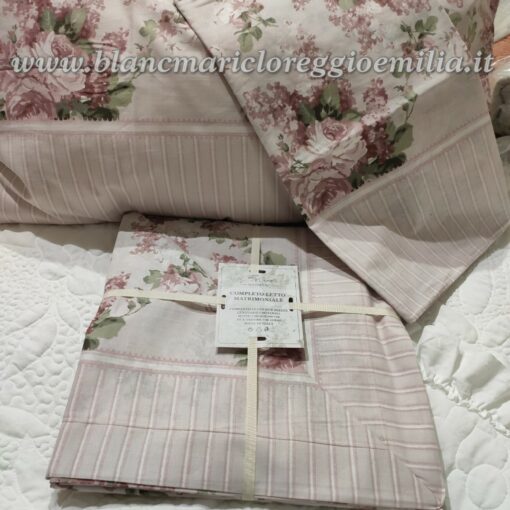 Completo letto 2 piazze Blanc Mariclo Completo letto 2 piazze Blanc Mariclo Rose Fusion