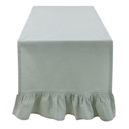 Runner con 2 gale Blanc Mariclo Frill Verde chiaro 40x160 cm