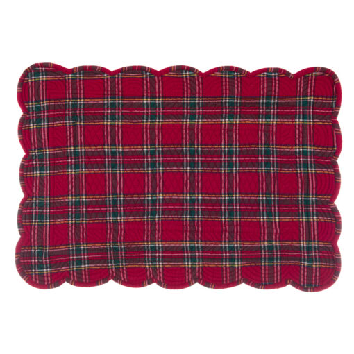 Tovaglietta tartan boutis Blanc Mariclo Montana Collection 35x50 cm