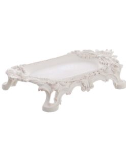 Vassoio con piedini Blanc Mariclo Villa Clara Collection L 30 cm