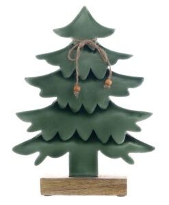 Decoro Albero legno Blanc Mariclo Agrifoglio H 27 cm