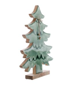 Decoro Albero legno Blanc Mariclo Agrifoglio H 27 cm