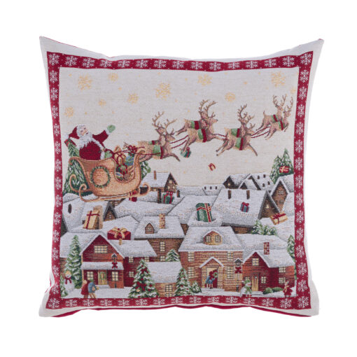 Cuscino gobelin Natale Blanc Mariclo Gobelin Collection 42x42 cm