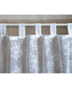 Tenda pizzo fiori e pois Blanc Mariclo Dentelle Collection 150x290 cm