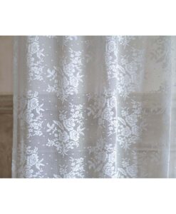 Tenda pizzo fiori e pois Blanc Mariclo Dentelle Collection 150x290 cm