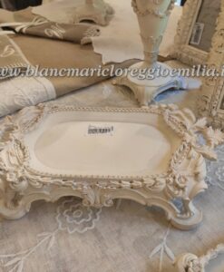 Vassoio con piedini Blanc Mariclo Villa Clara Collection L 30 cm