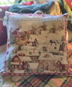 Cuscino gobelin Natale Blanc Mariclo Gobelin Collection 42x42 cm