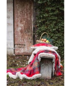 Plaid Blanc Mariclo Tartan Montana con pelliccia 750 gsm 140x170 cm