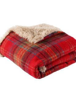 Plaid Blanc Mariclo Tartan Montana con pelliccia 750 gsm 140x170 cm