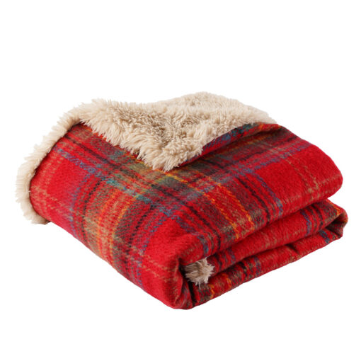 Plaid Blanc Mariclo Tartan Montana con pelliccia 750 gsm 140x170 cm