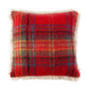 Cuscino Blanc Mariclo Tartan Montana con pelliccia 45x45 cm