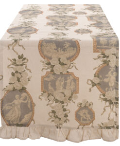 Runner con gala Blanc Mariclo Blooming Poetry Collection 50x160 cm